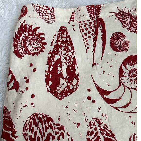 Rebecca Taylor Sea Shore Red Clay Combo Mini Skirt | Size 12 NEW - Picture 4 of 8